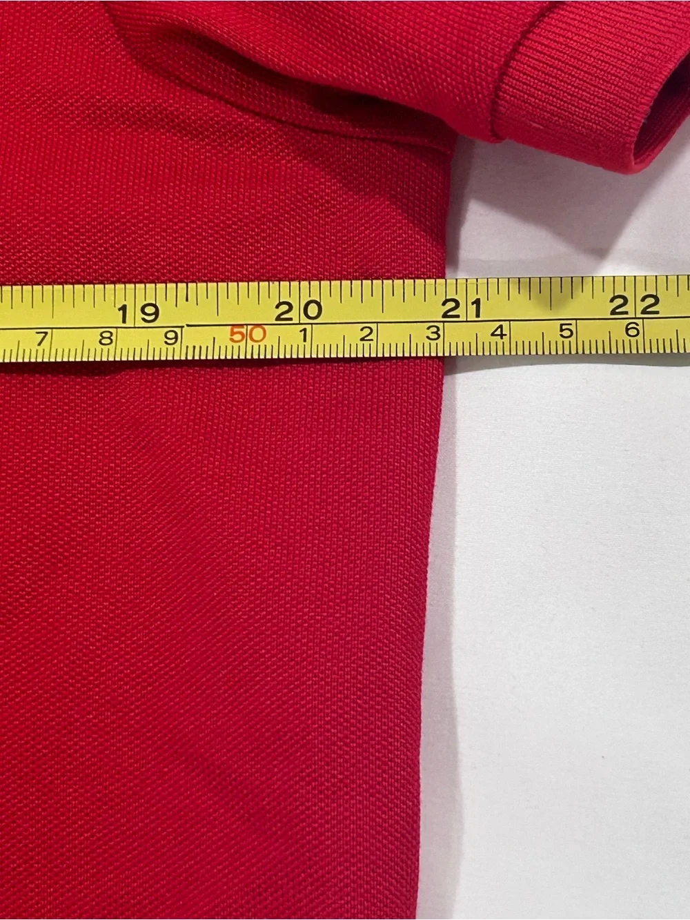 Ralph Lauren Bright Red Performance Polo with Navy Pony. Size M.